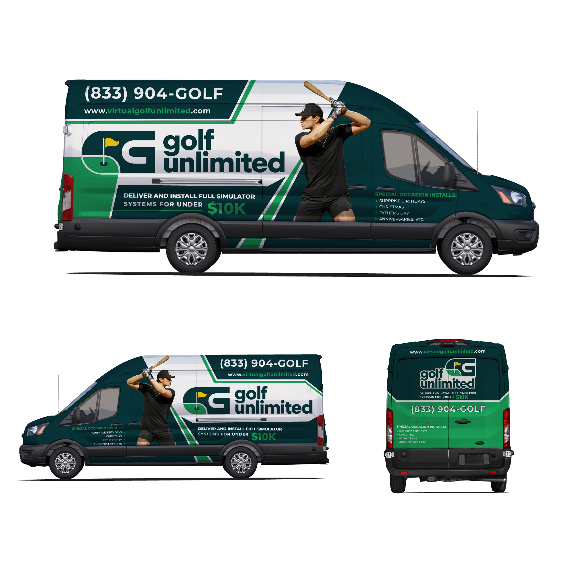 Car Wrap-Design von Jhony N für Golf Unlimited, LLC | Design #33506069