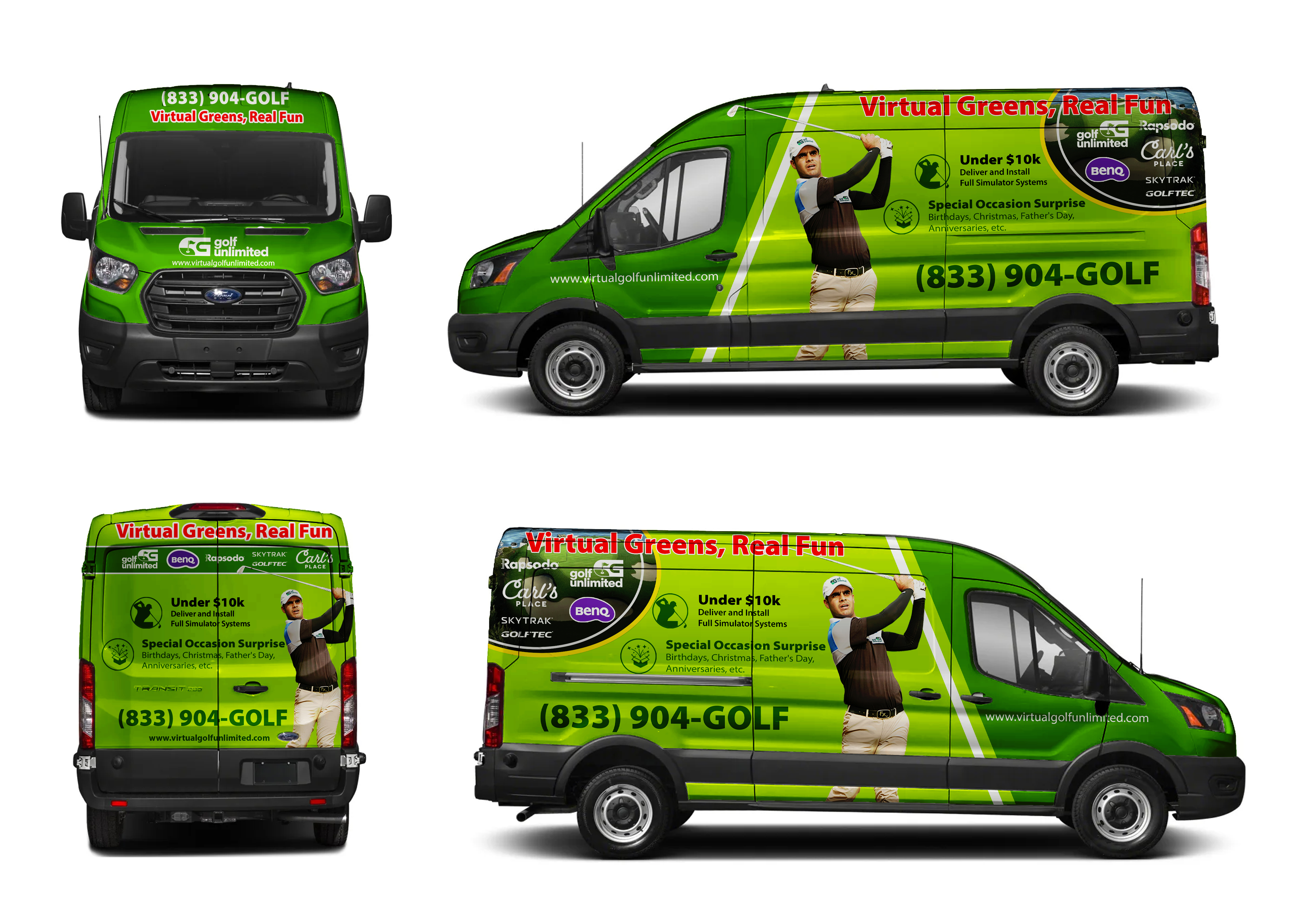 Car Wrap Design by tamtama for Golf Unlimited, LLC | Design #33489619