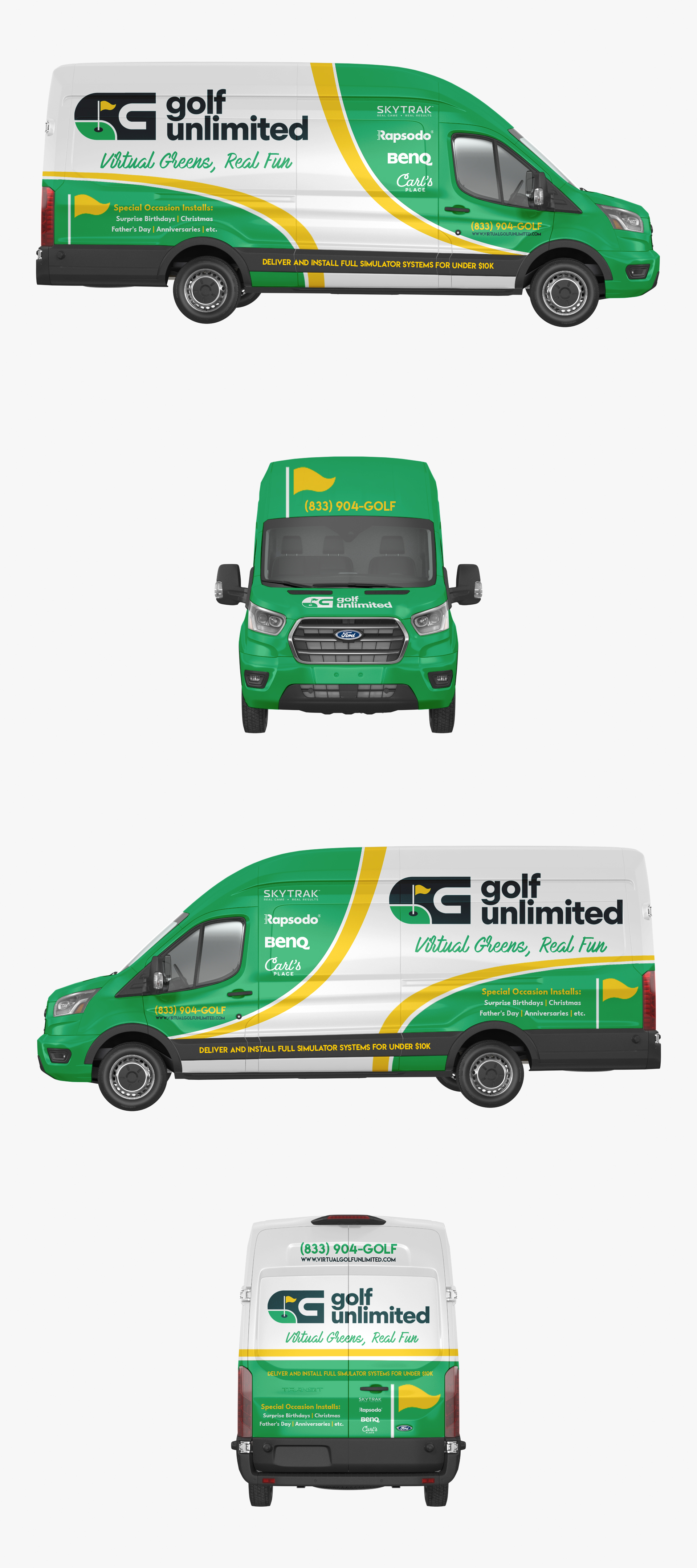 Car Wrap Design by ANGGI MAULANA PRAKOSO for Golf Unlimited, LLC | Design #33491997