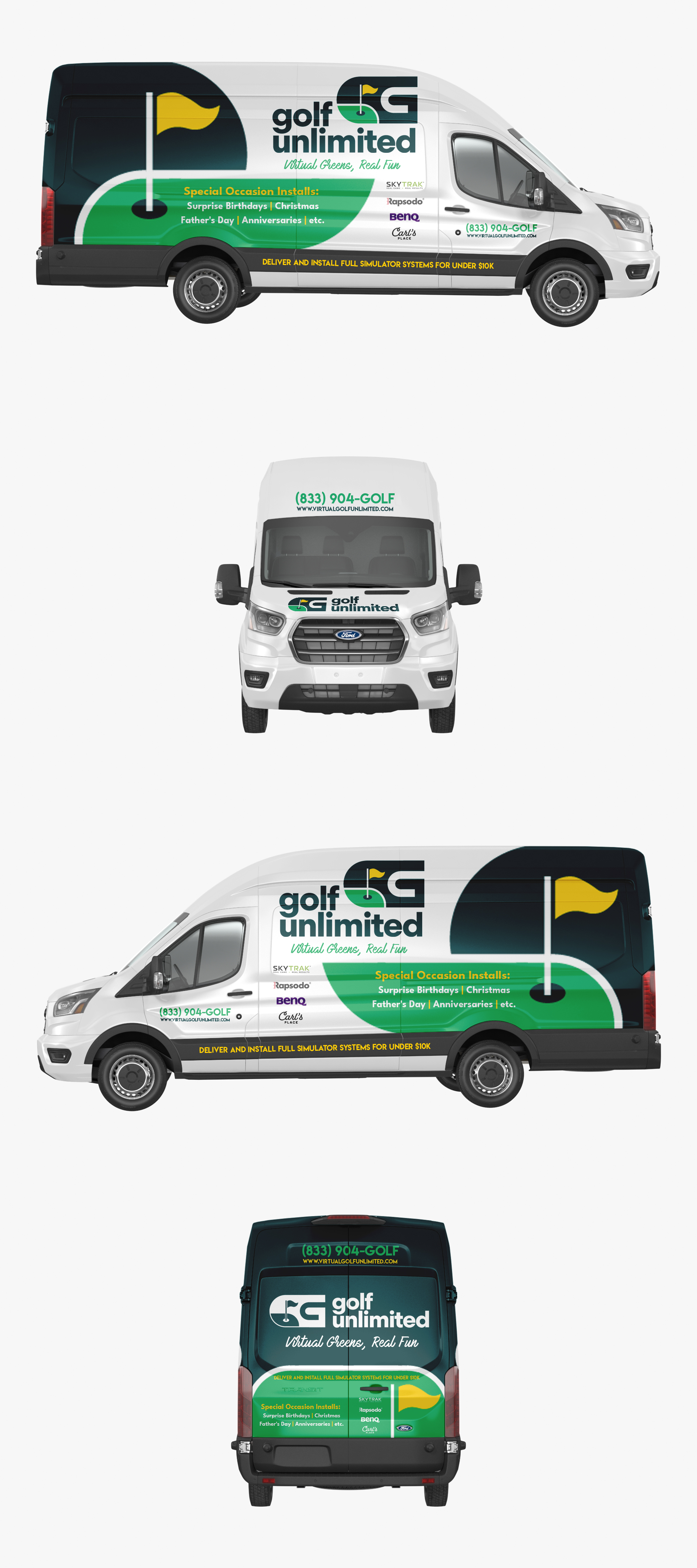 Car Wrap Design by ANGGI MAULANA PRAKOSO for Golf Unlimited, LLC | Design #33492376