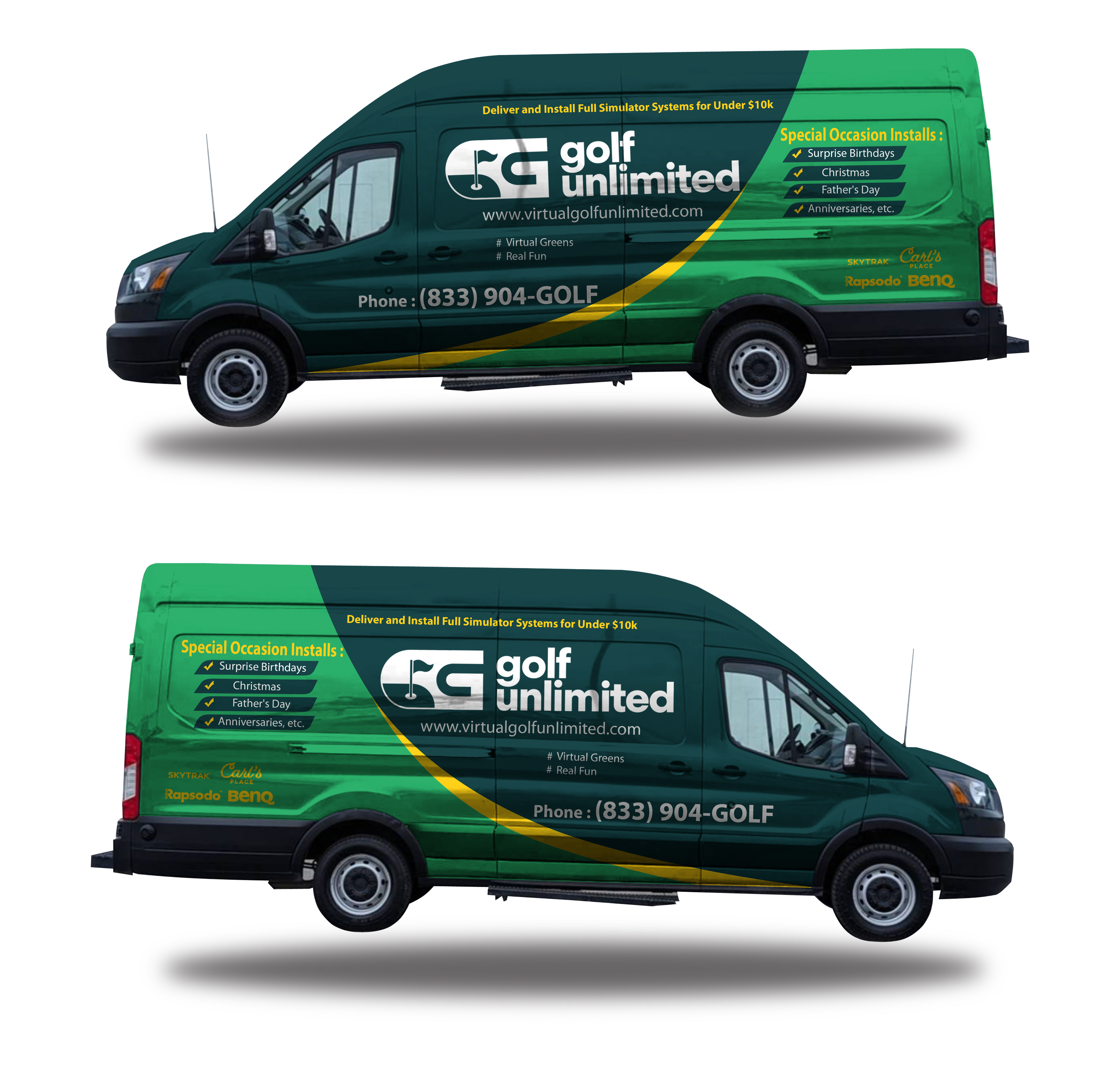 Car Wrap Design by Martin Prihatna for Golf Unlimited, LLC | Design #33495680
