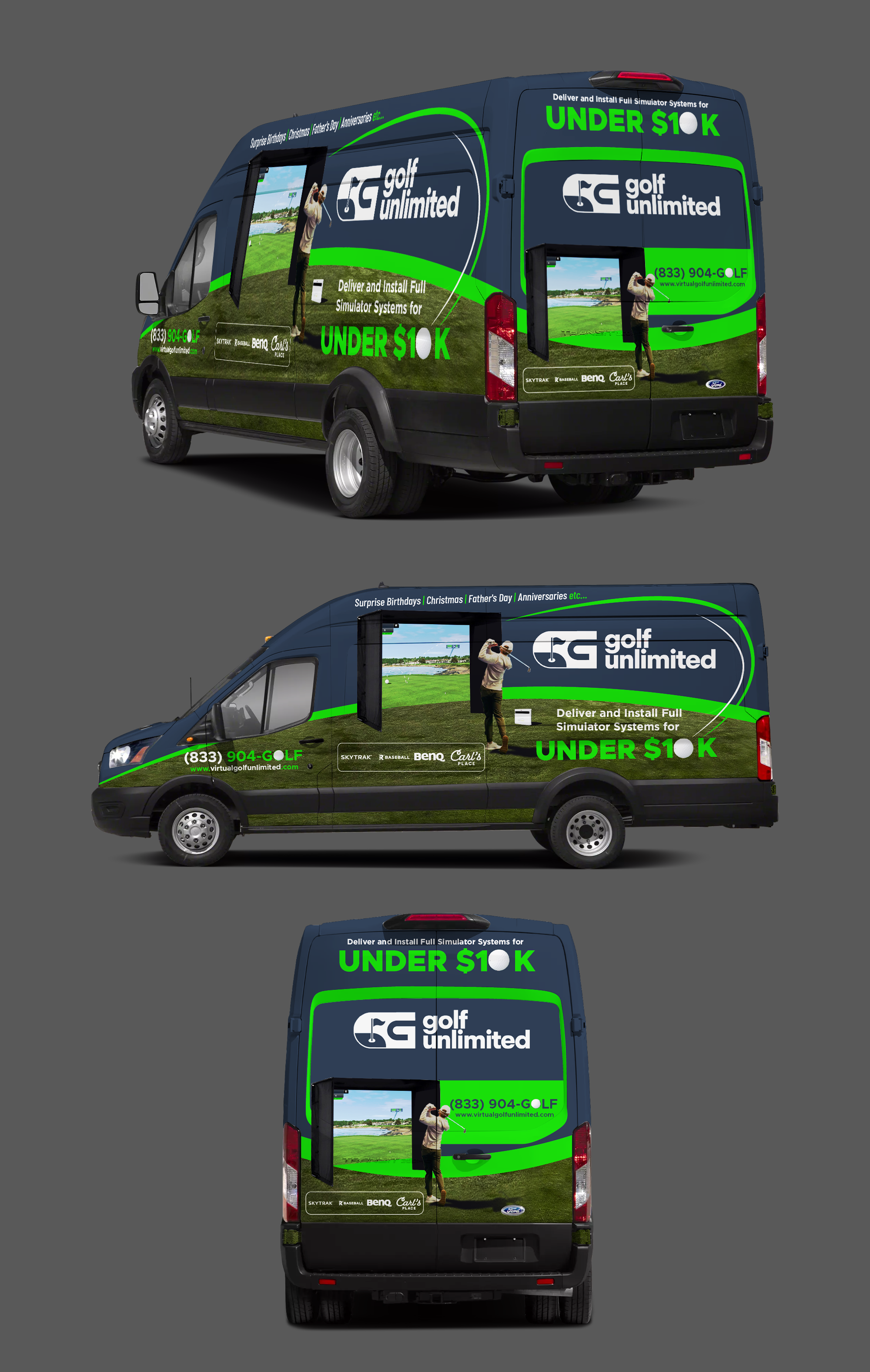 Car Wrap-Design von 123graphics für Golf Unlimited, LLC | Design #33504001