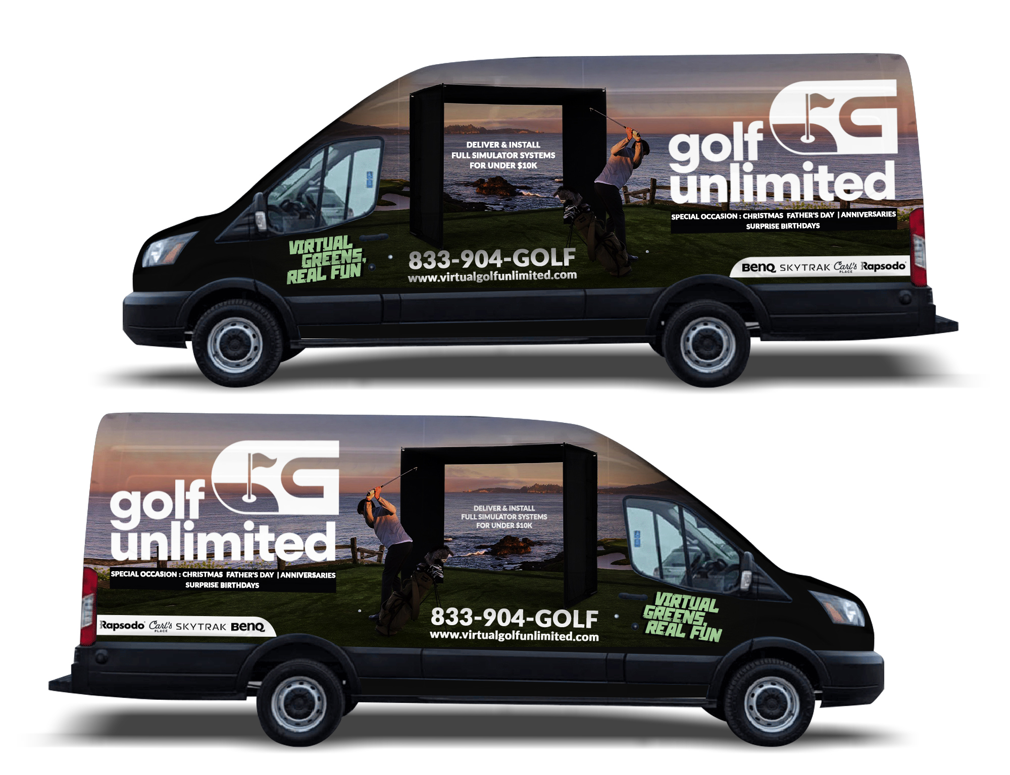 Car Wrap Design by websmartusa for Golf Unlimited, LLC | Design #33495883