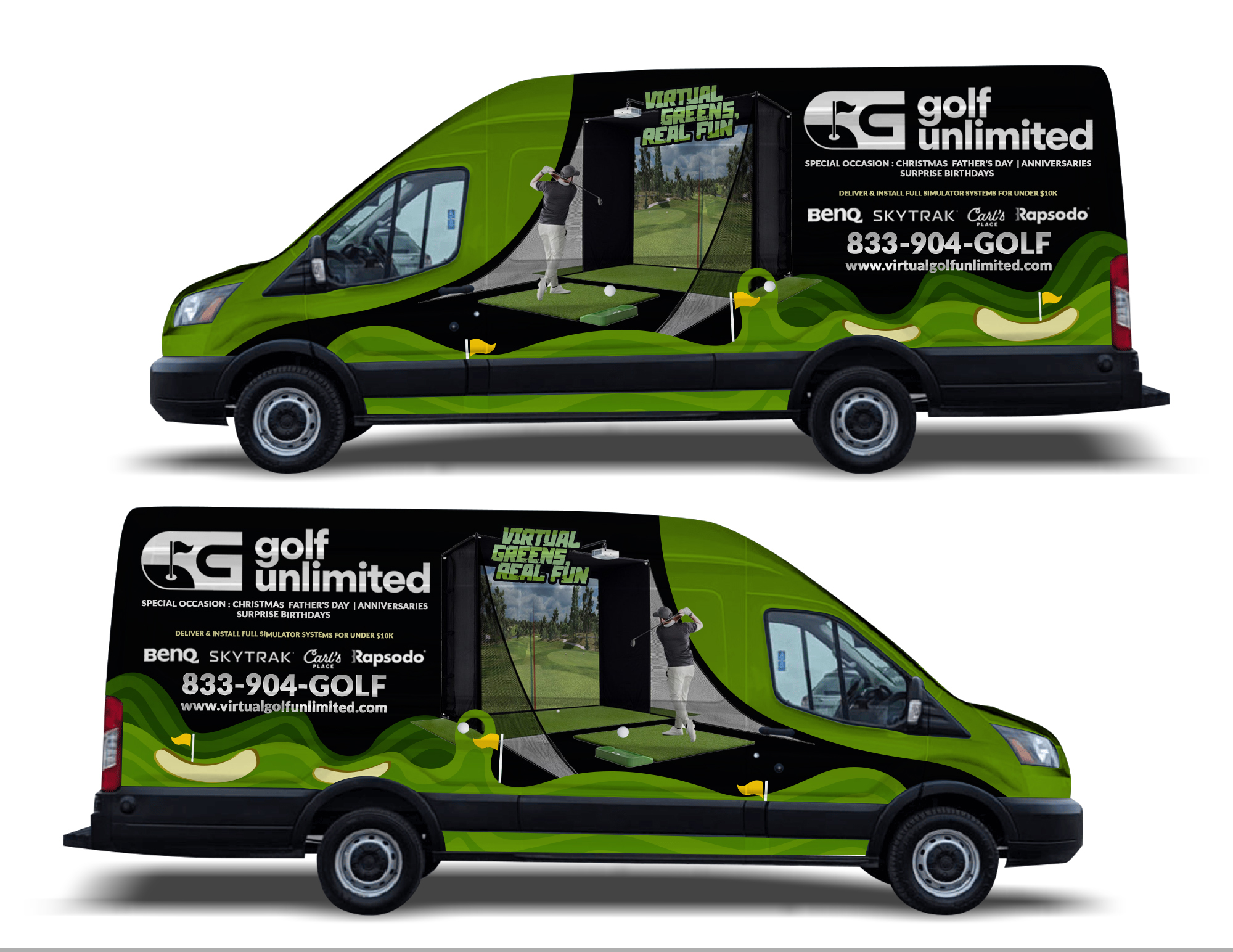 Car Wrap Design by websmartusa for Golf Unlimited, LLC | Design #33495890