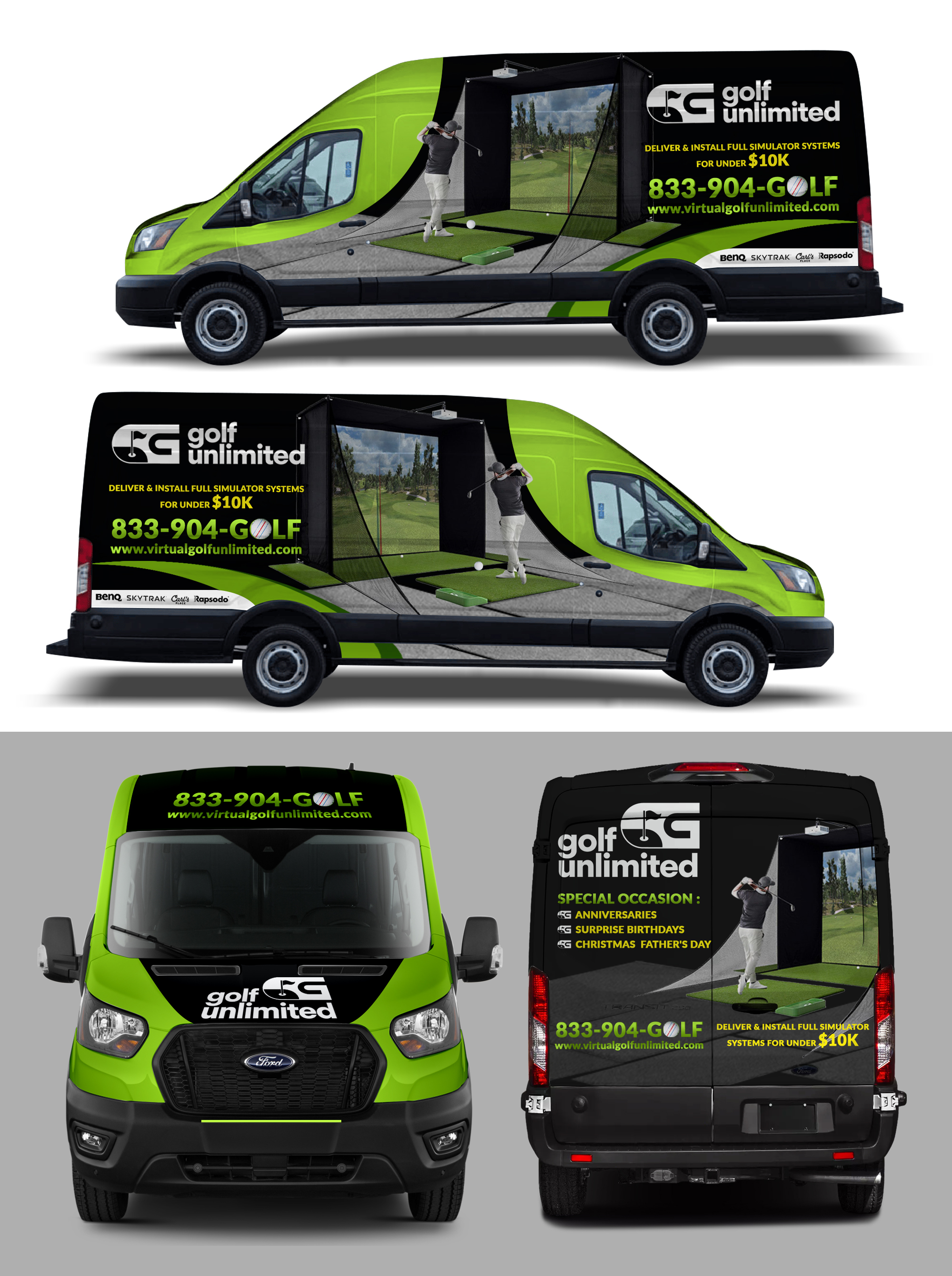 Car Wrap Design by websmartusa for Golf Unlimited, LLC | Design #33501756