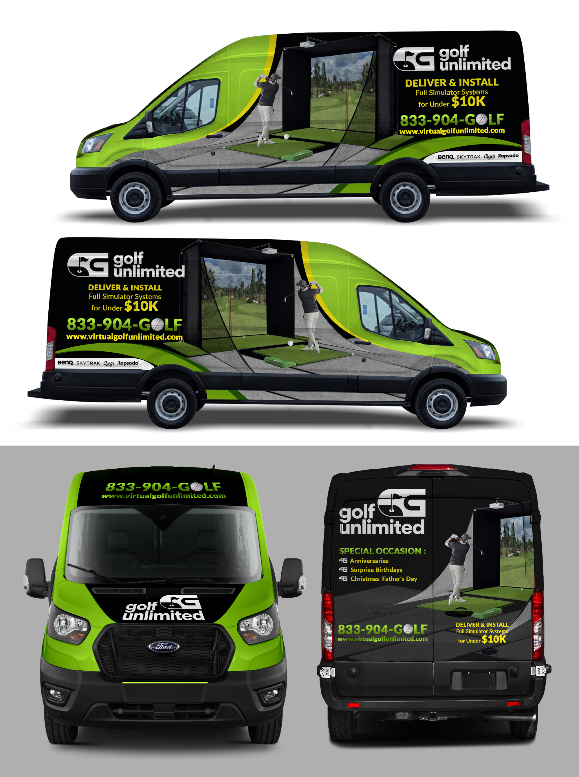 Car Wrap Design by websmartusa for Golf Unlimited, LLC | Design #33501759