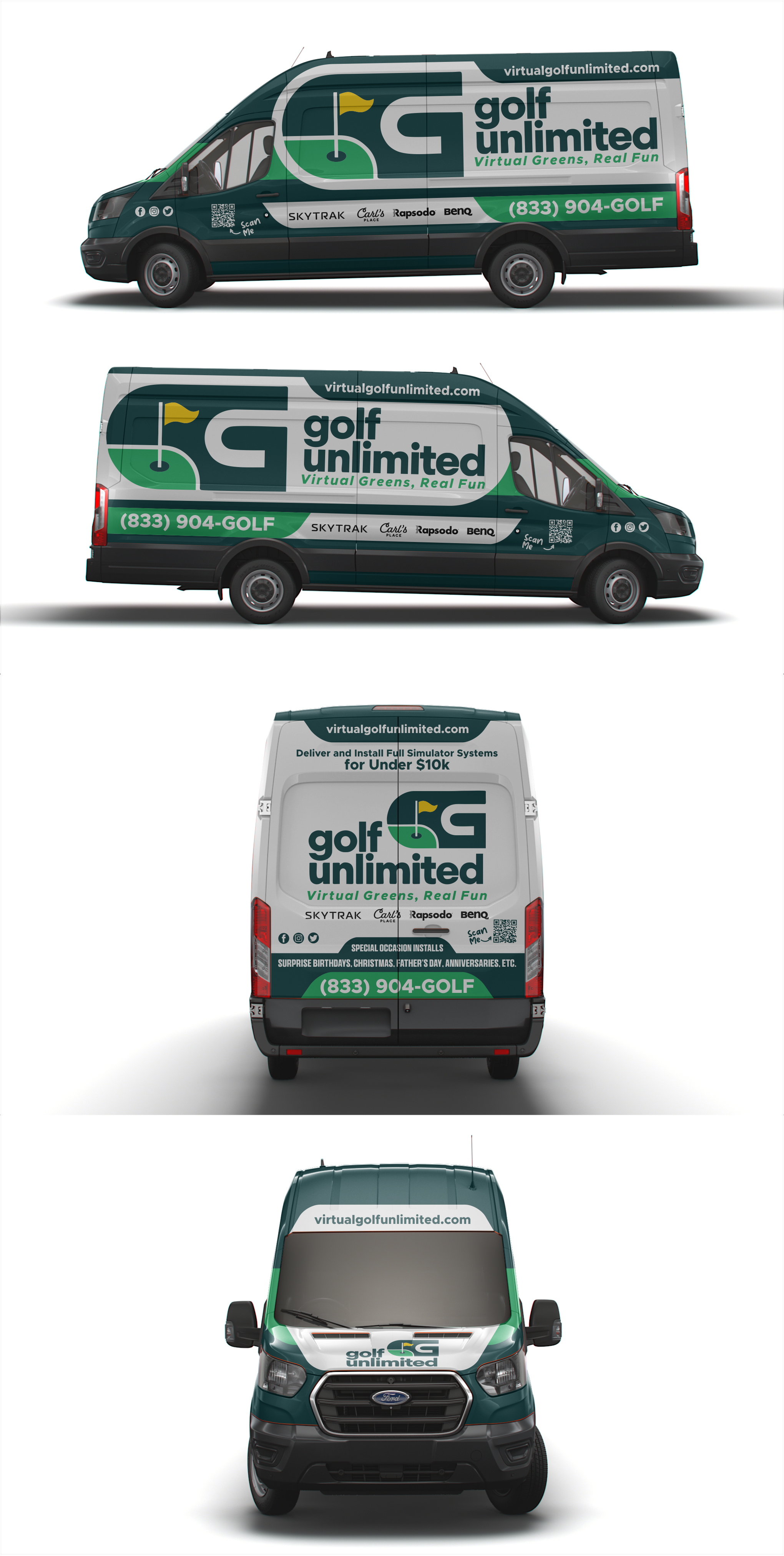Car Wrap Design by yanuar wahyu h for Golf Unlimited, LLC | Design #33503889