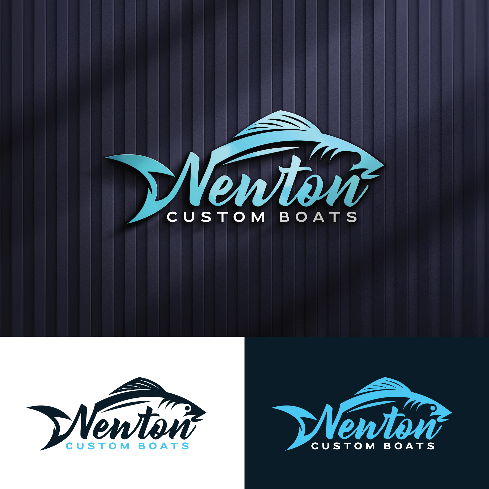 Logo Design by StromDesignHub for Newton Custom Boats | Design #33484163