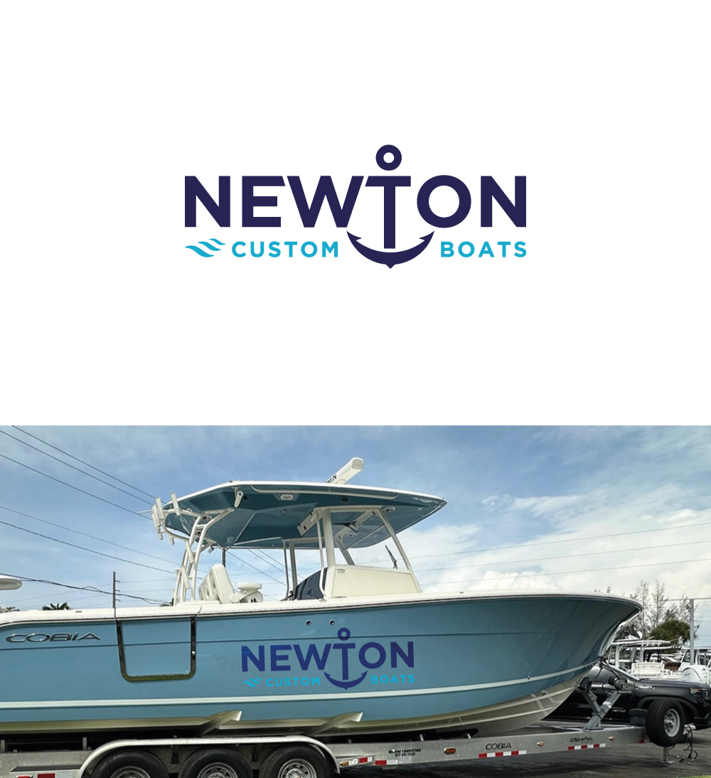 Logo Design by Ash_Design™ for Newton Custom Boats | Design #33498035