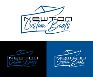 Logo Design by Kavth for Newton Custom Boats | Design: #33522023