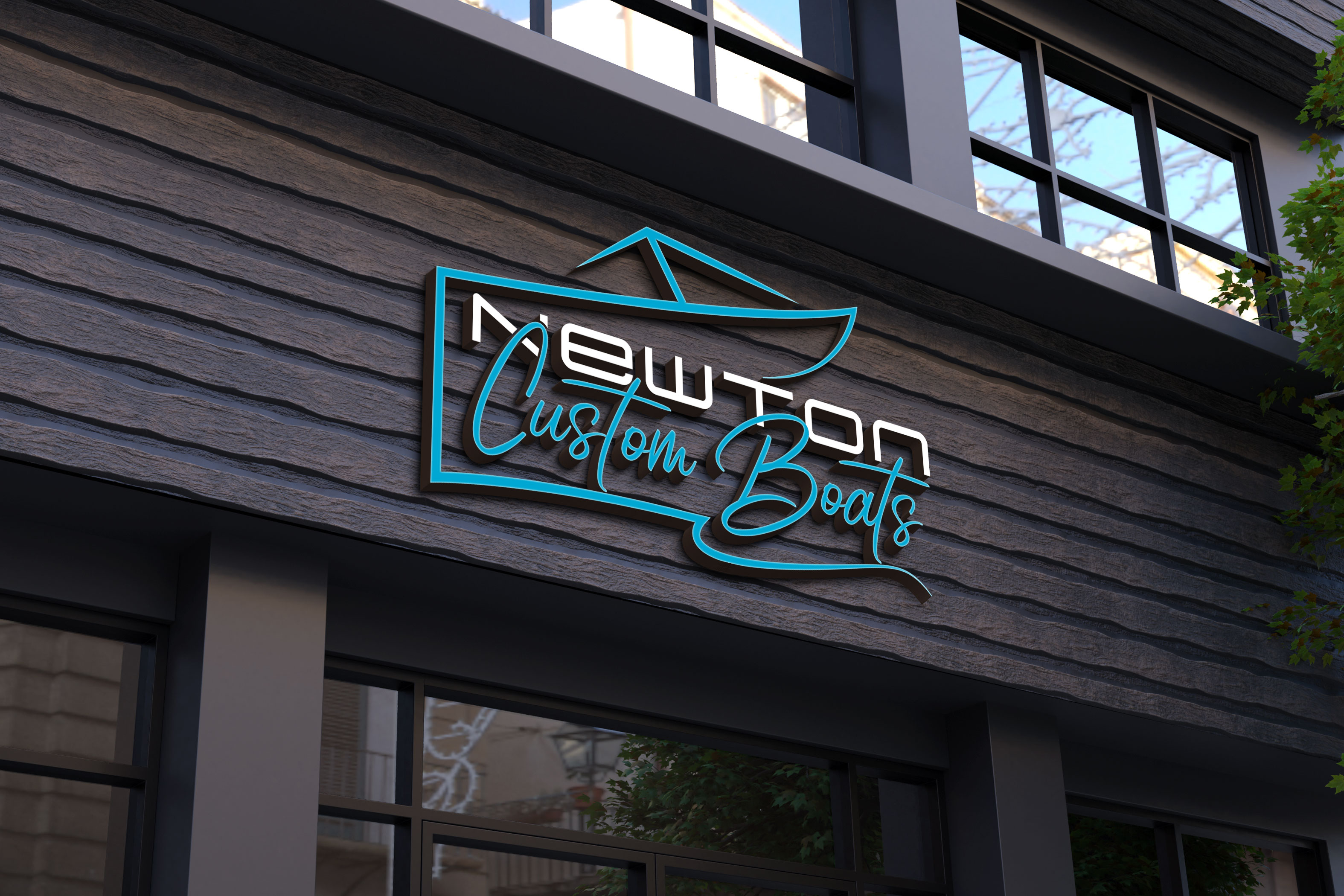 Logo Design by Kavth for Newton Custom Boats | Design #33522197