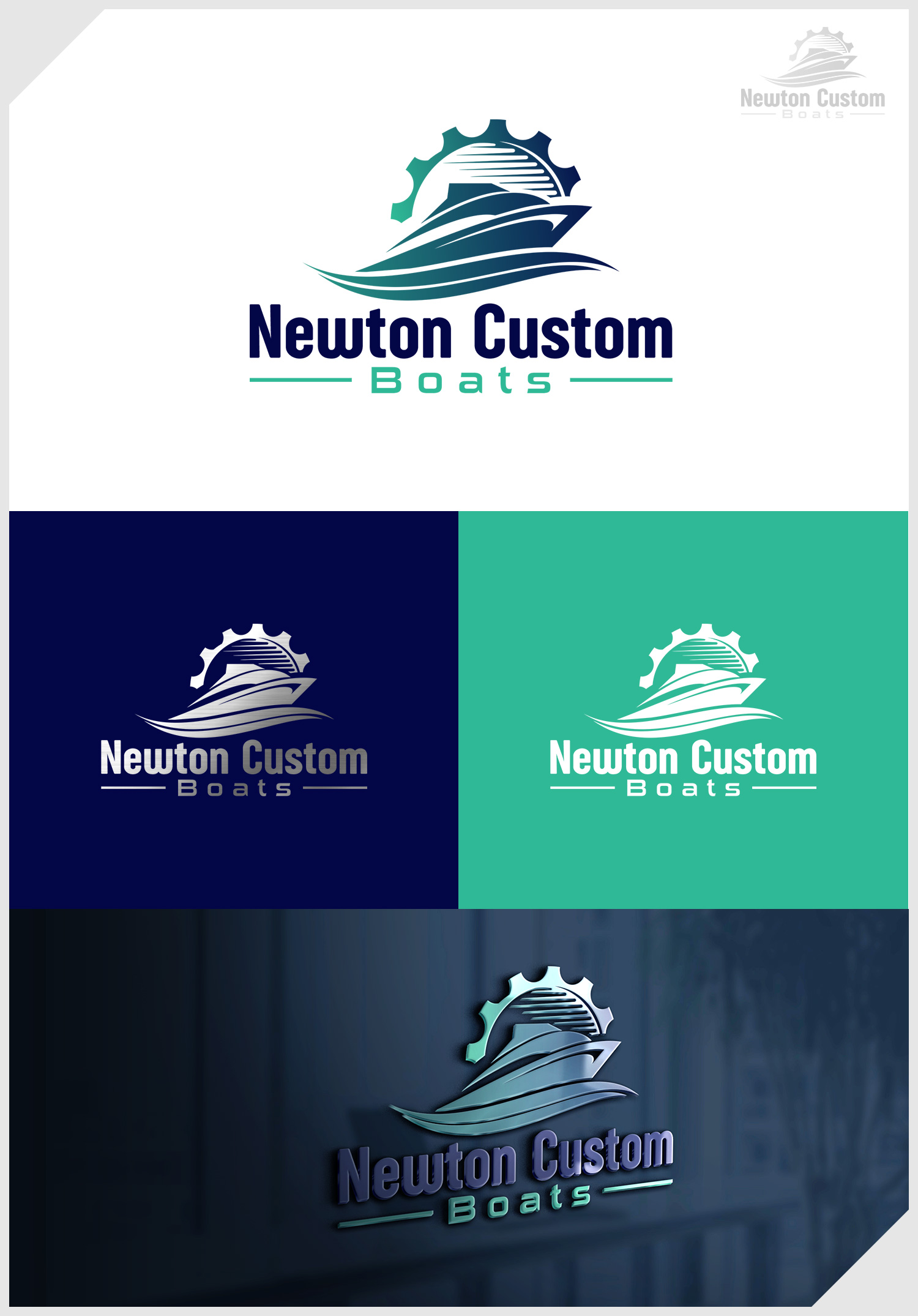 Logo-Design von IDesign1606 für Newton Custom Boats | Design #33483728