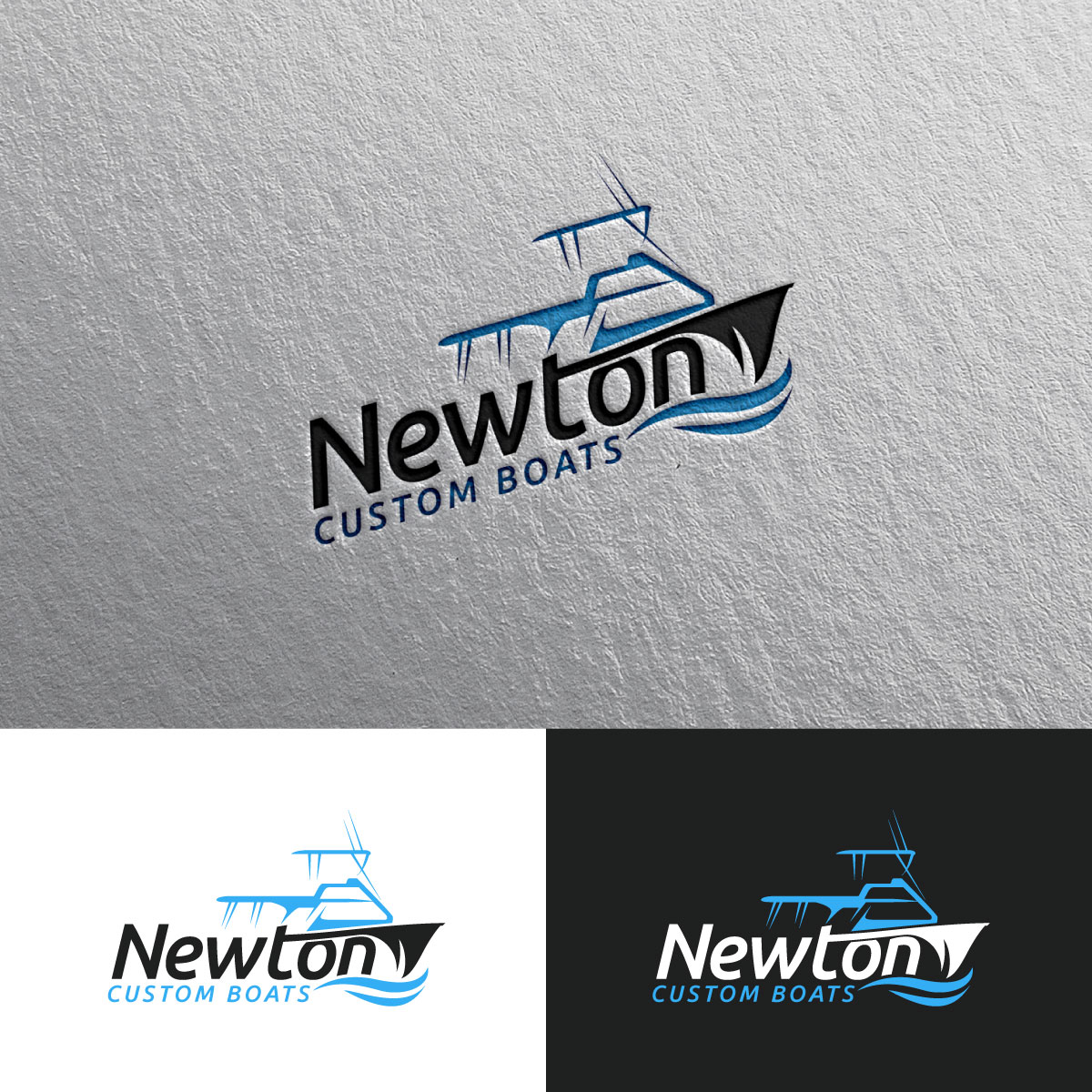 Logo Design by chris Ray for Newton Custom Boats | Design #33483103