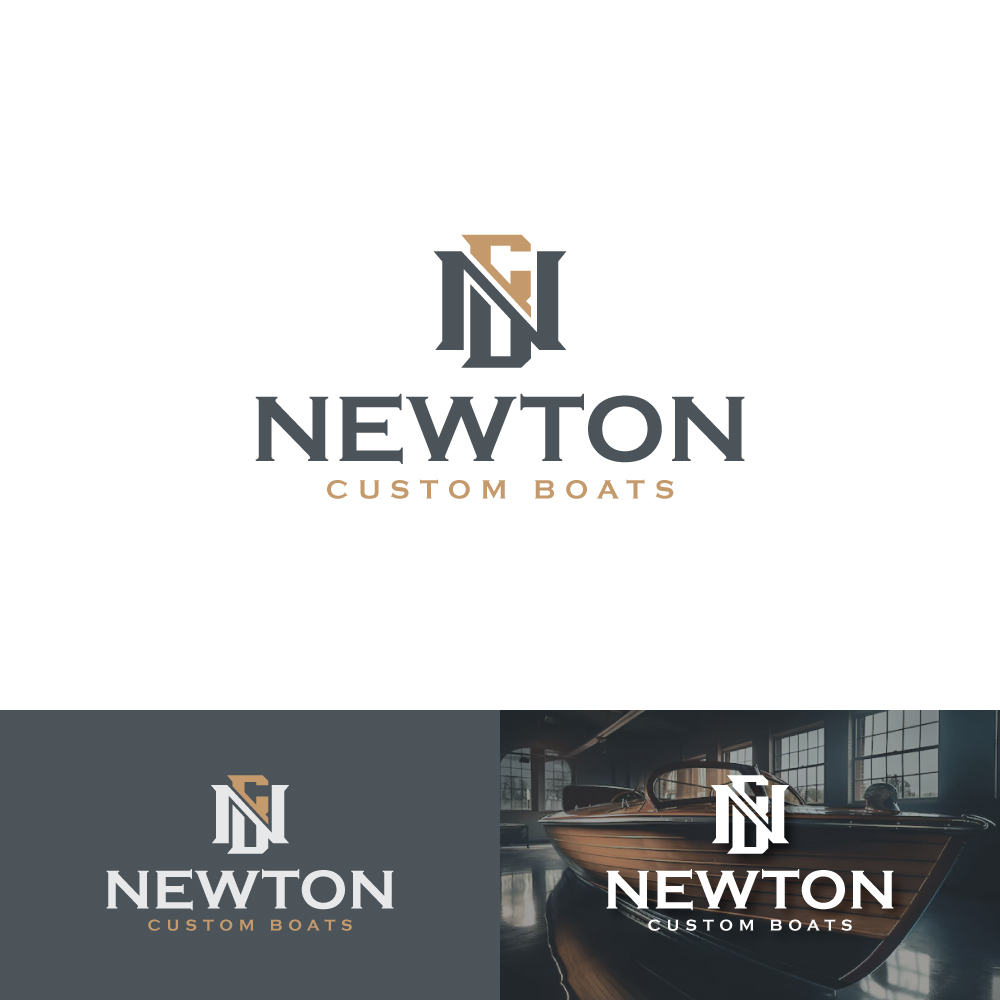 Logo Design by Sanat Kumar De for Newton Custom Boats | Design #33479659