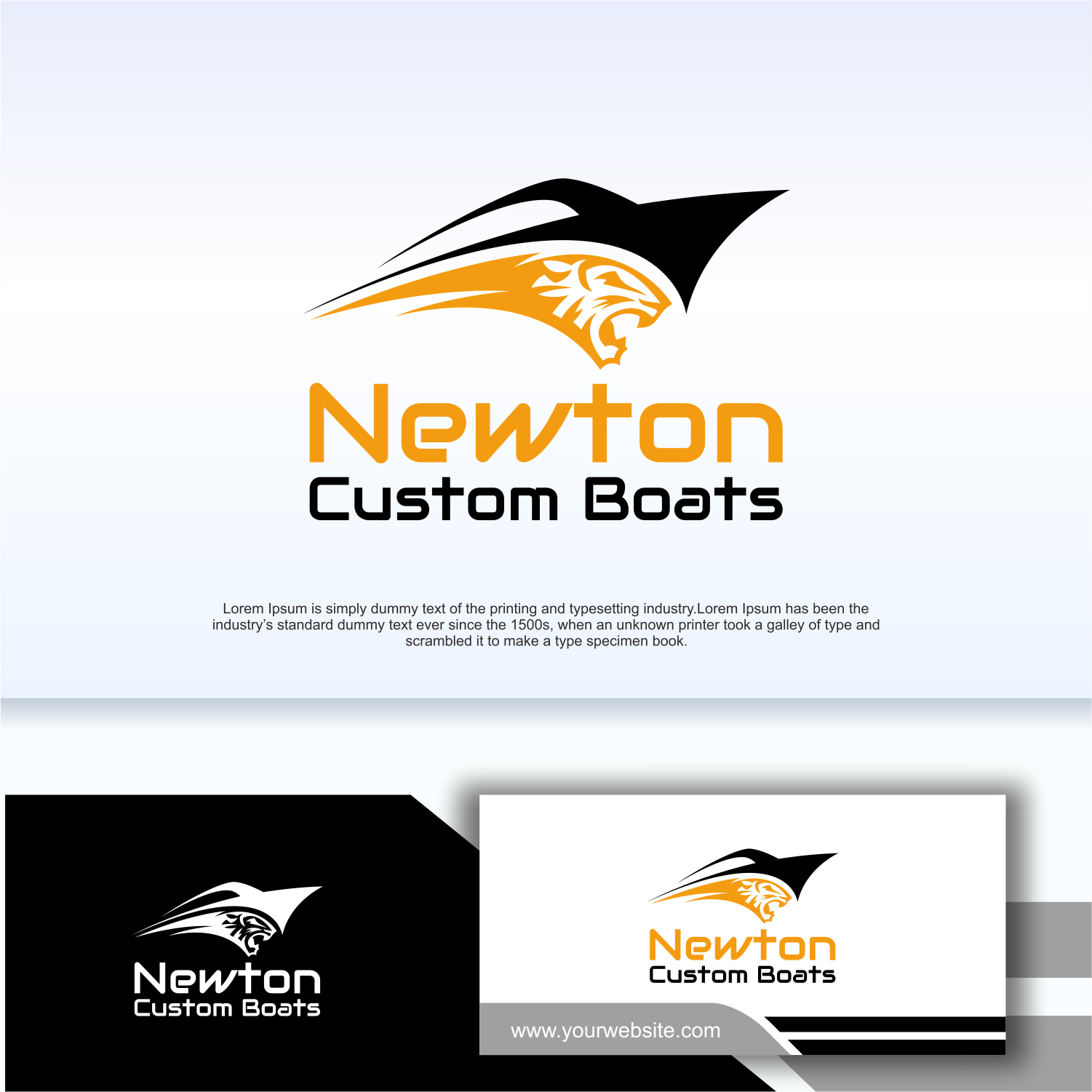 Logo Design by Apache Kretek for Newton Custom Boats | Design #33489437