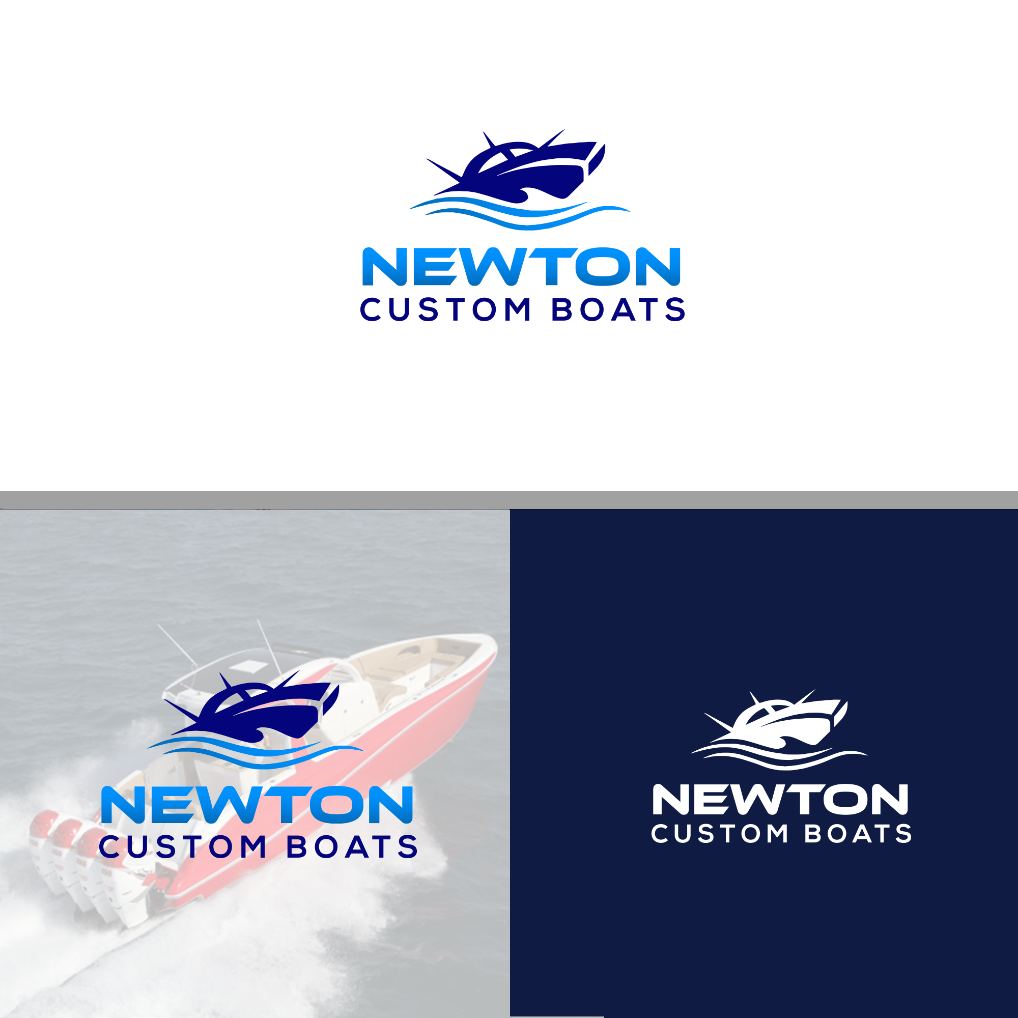 Logo Design by shahalam1957 for Newton Custom Boats | Design #33491338