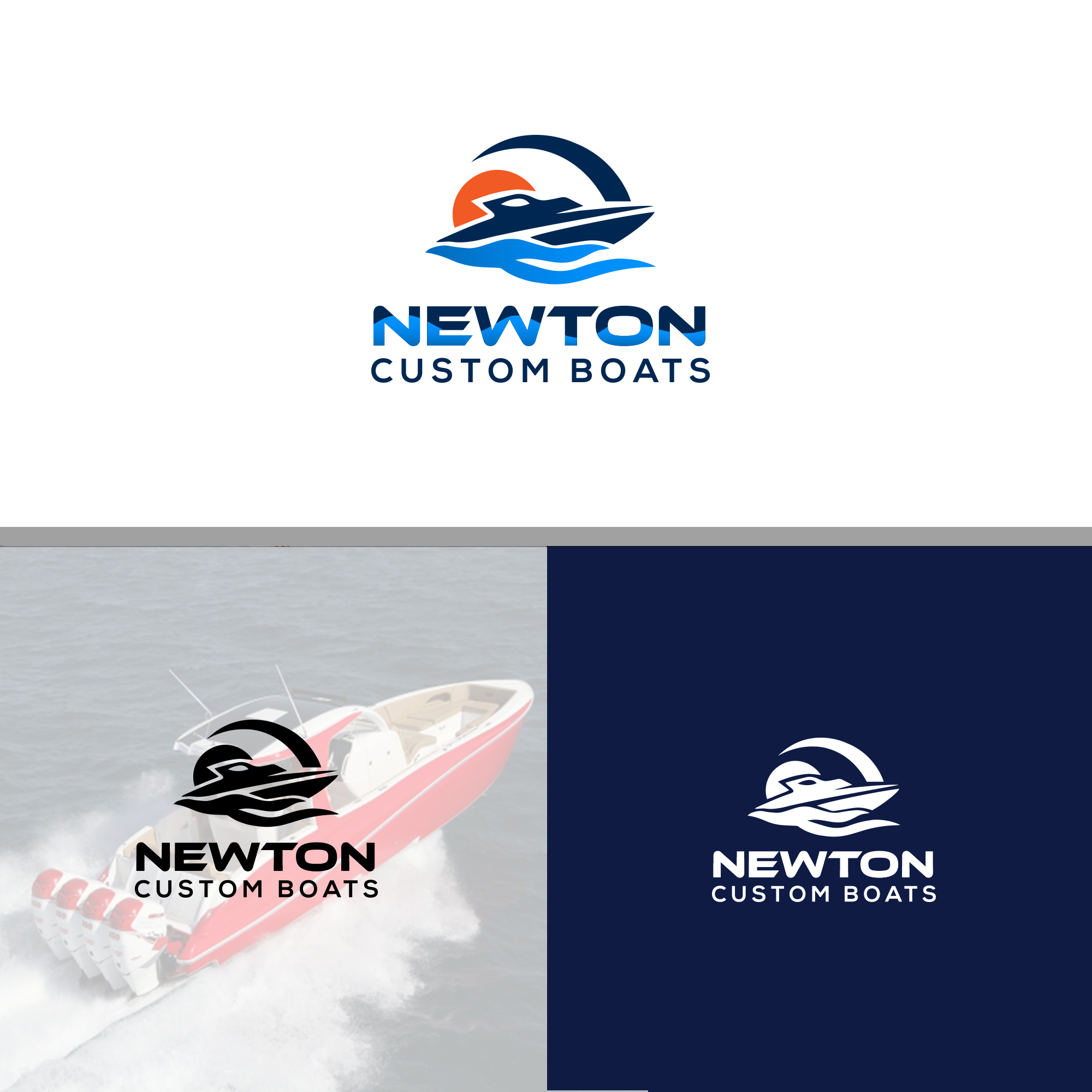 Logo Design by shahalam1957 for Newton Custom Boats | Design #33491444