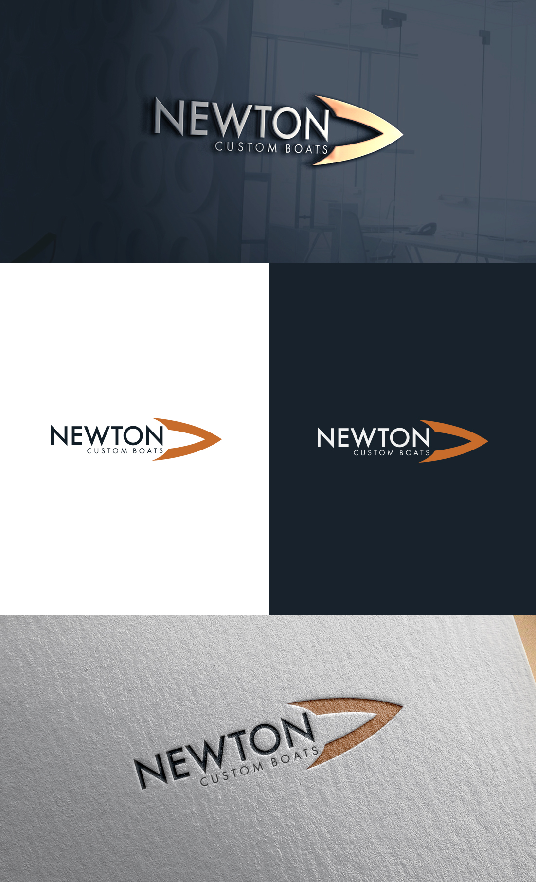 Logo Design by GLDesigns for Newton Custom Boats | Design #33480056