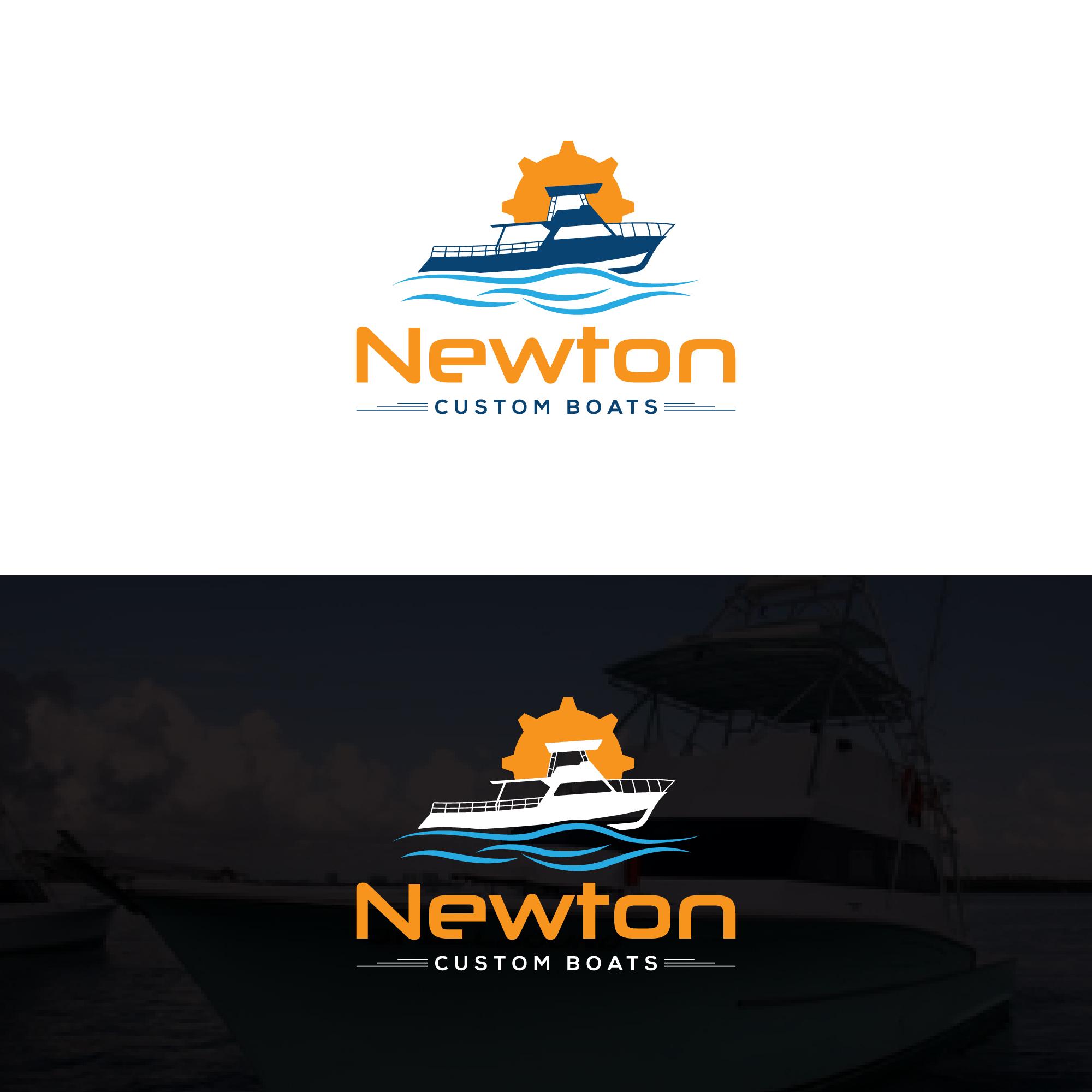 Logo Design by Deziners Zone for Newton Custom Boats | Design #33483394