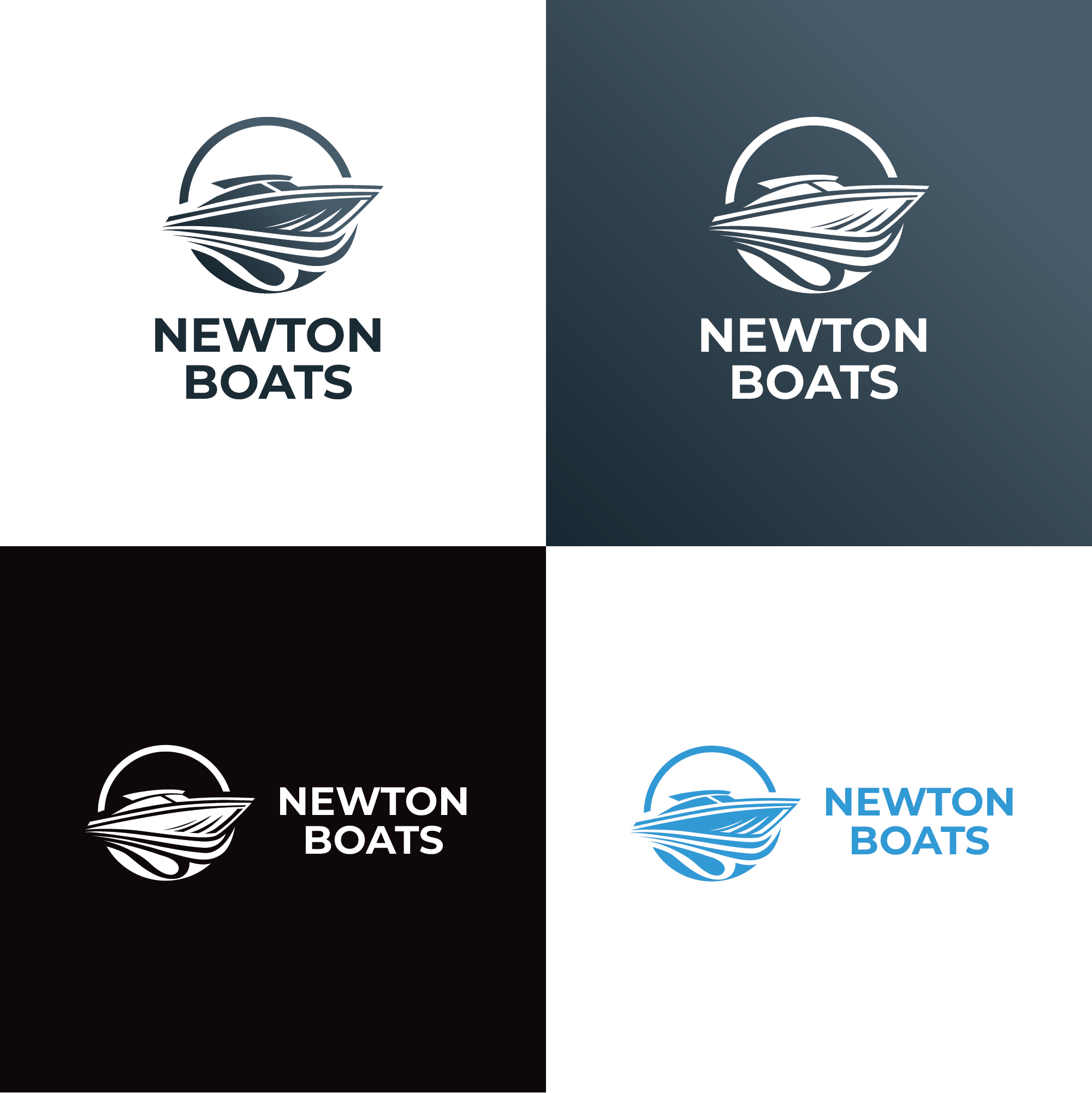Logo Design by Indra Mahendra for Newton Custom Boats | Design #33519776