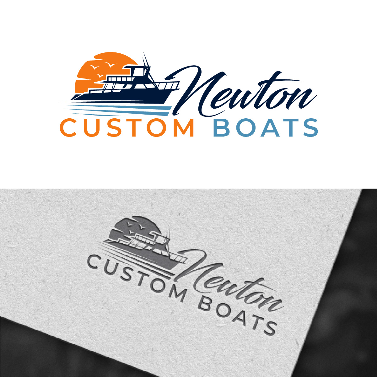 Logo Design by fly  design for Newton Custom Boats | Design #33483891
