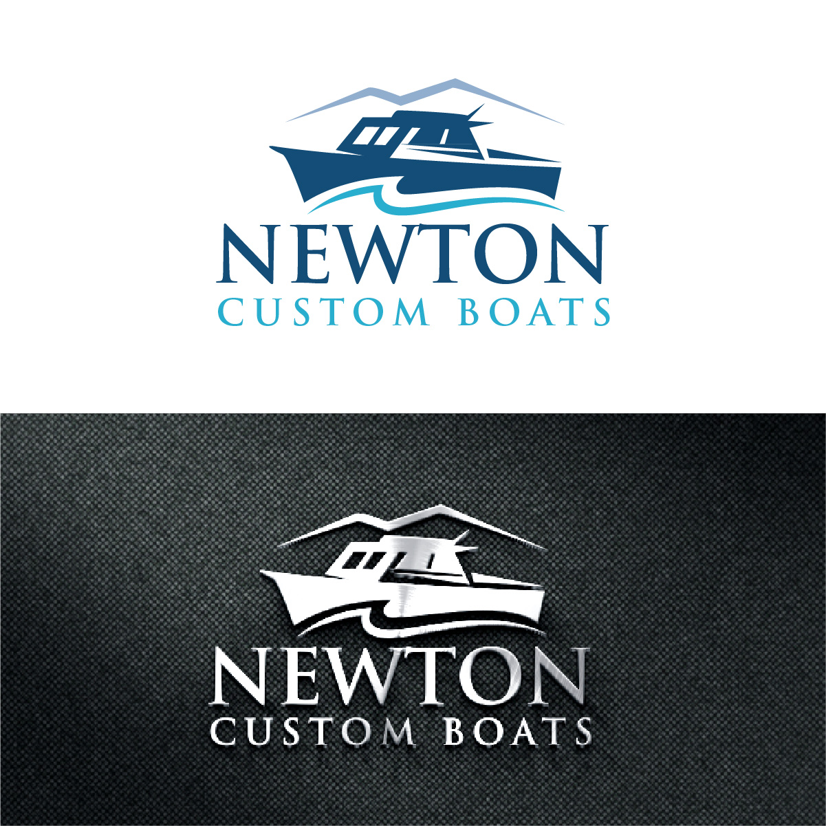 Logo Design by fly  design for Newton Custom Boats | Design #33483893