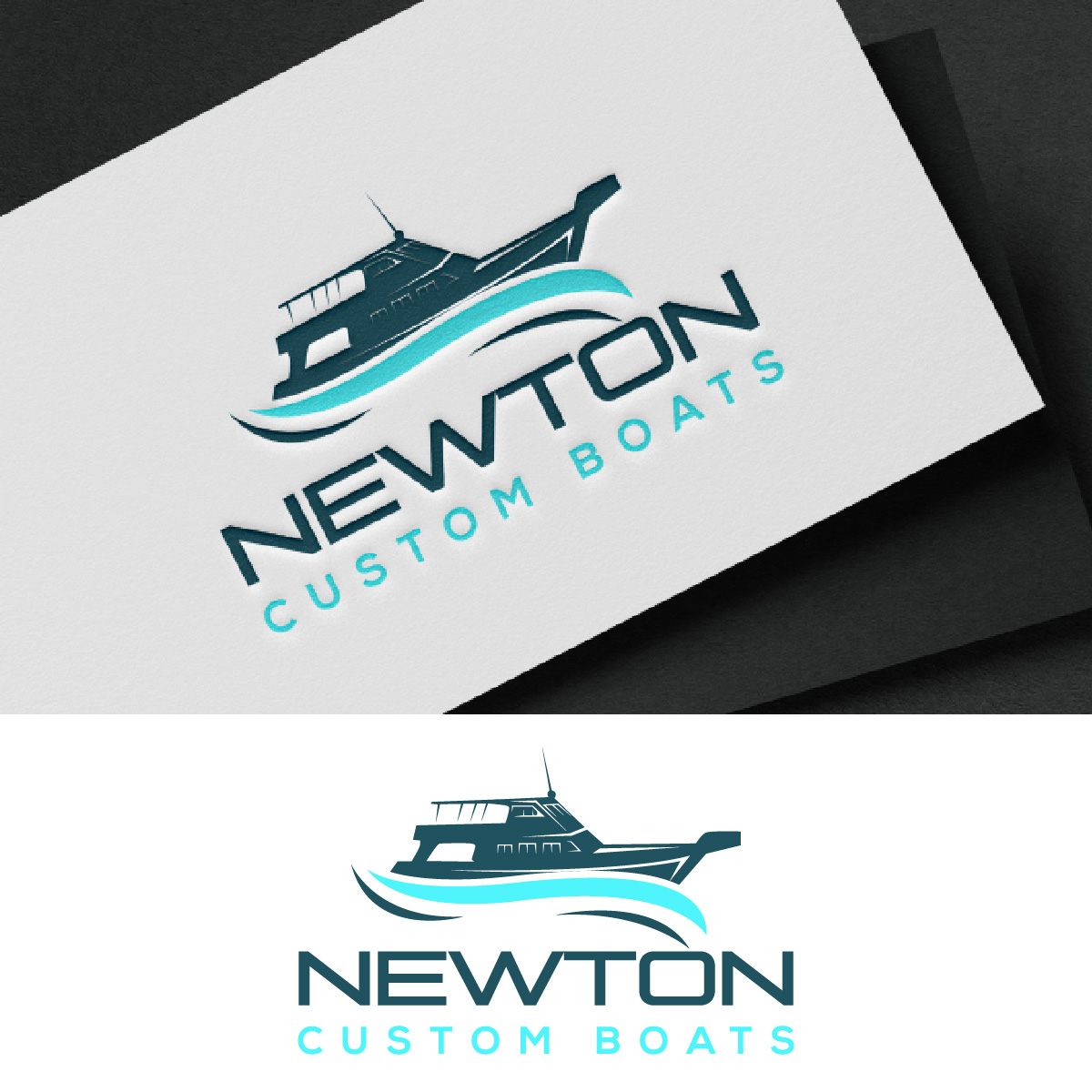 Logo Design by fly  design for Newton Custom Boats | Design #33483985