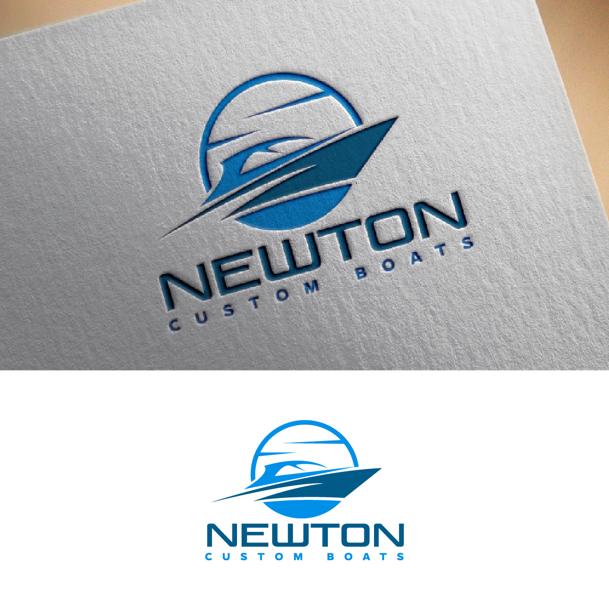 Logo Design by fly  design for Newton Custom Boats | Design #33483986