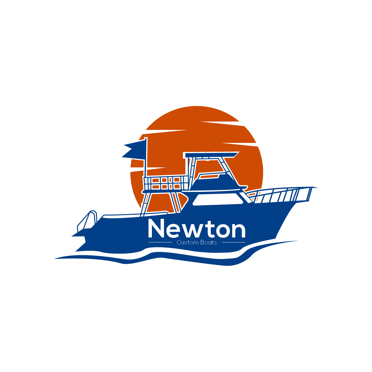 Logo Design by fly  design for Newton Custom Boats | Design #33484260