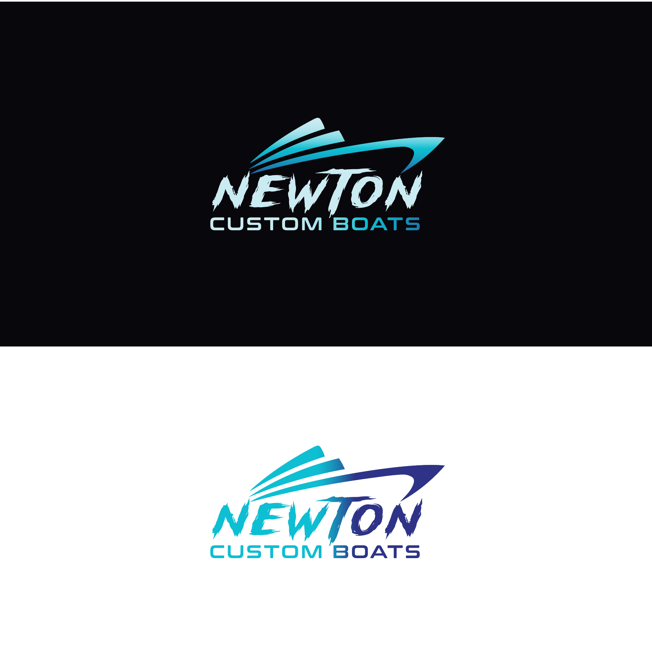 Logo Design by CrewType for Newton Custom Boats | Design #33481712