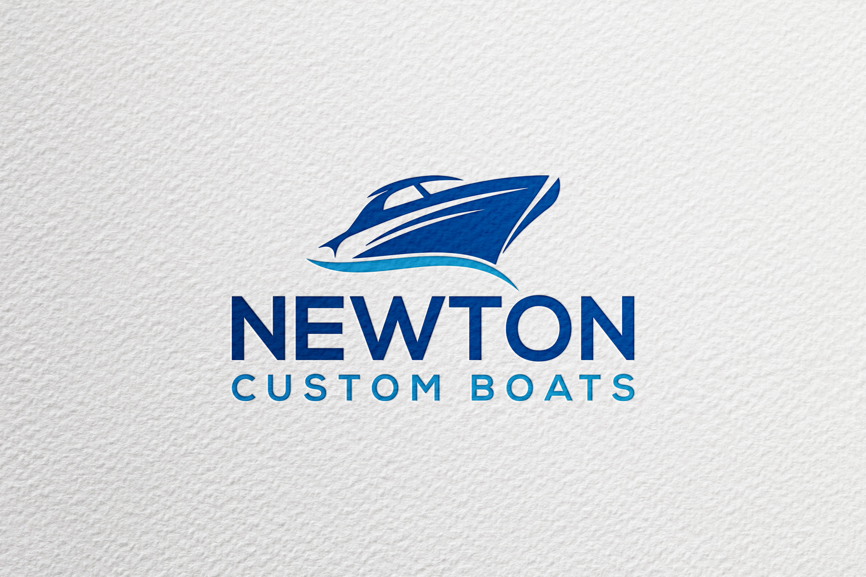 Serious Modern Boat Manufacturing Logo Design For Newton Custom Boats 