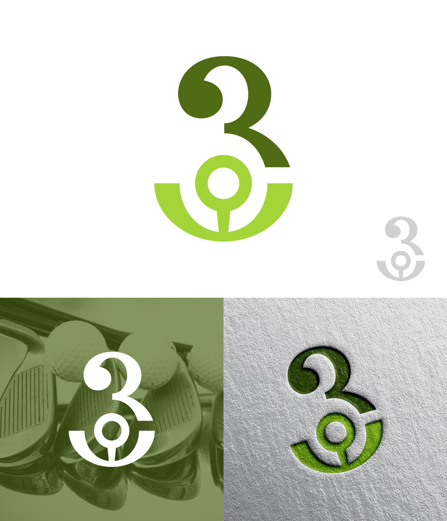 Logo Design by Aezakmi for 3 Under Golf Co | Design #33517658