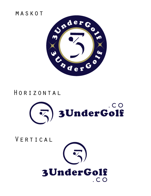 Logo Design by Elham_inspiration for 3 Under Golf Co | Design #33506630