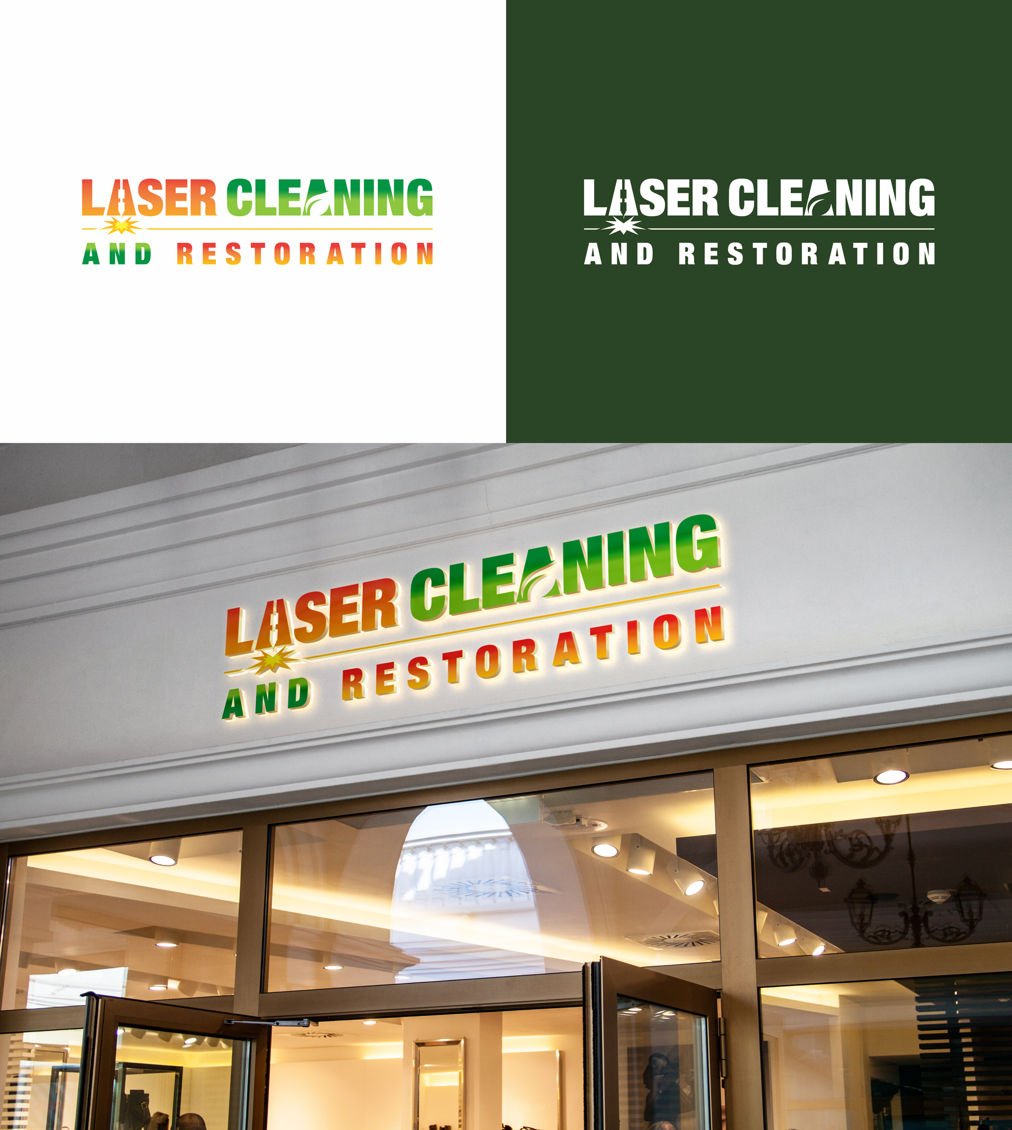 Diseño de Logo por RA-bica para Laser Cleaning & Restoration  | Diseño #33494276