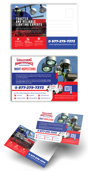 Postcard Design by Osama Soliman for Lighting Maintenance Inc | Design: #33534053