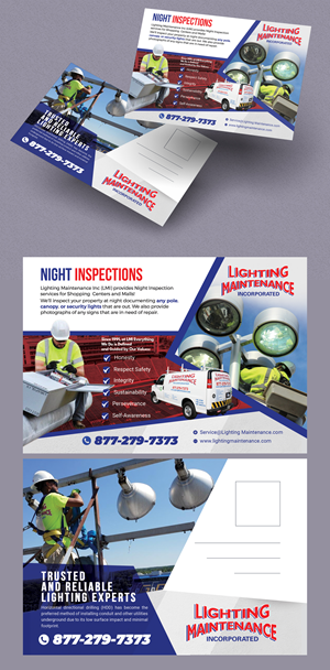Postcard Design by Osama Soliman for Lighting Maintenance Inc | Design: #33535584
