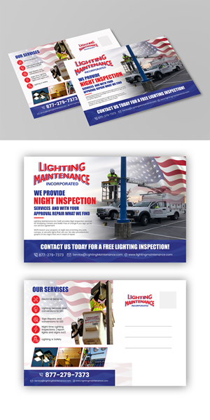Postcard Design by Design Motion for Lighting Maintenance Inc | Design: #33544727