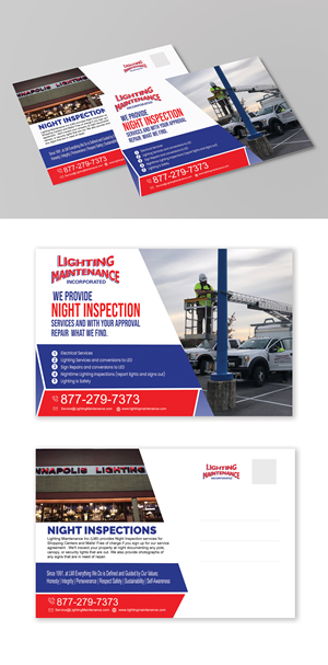 Postcard Design by Design Motion for Lighting Maintenance Inc | Design: #33544756