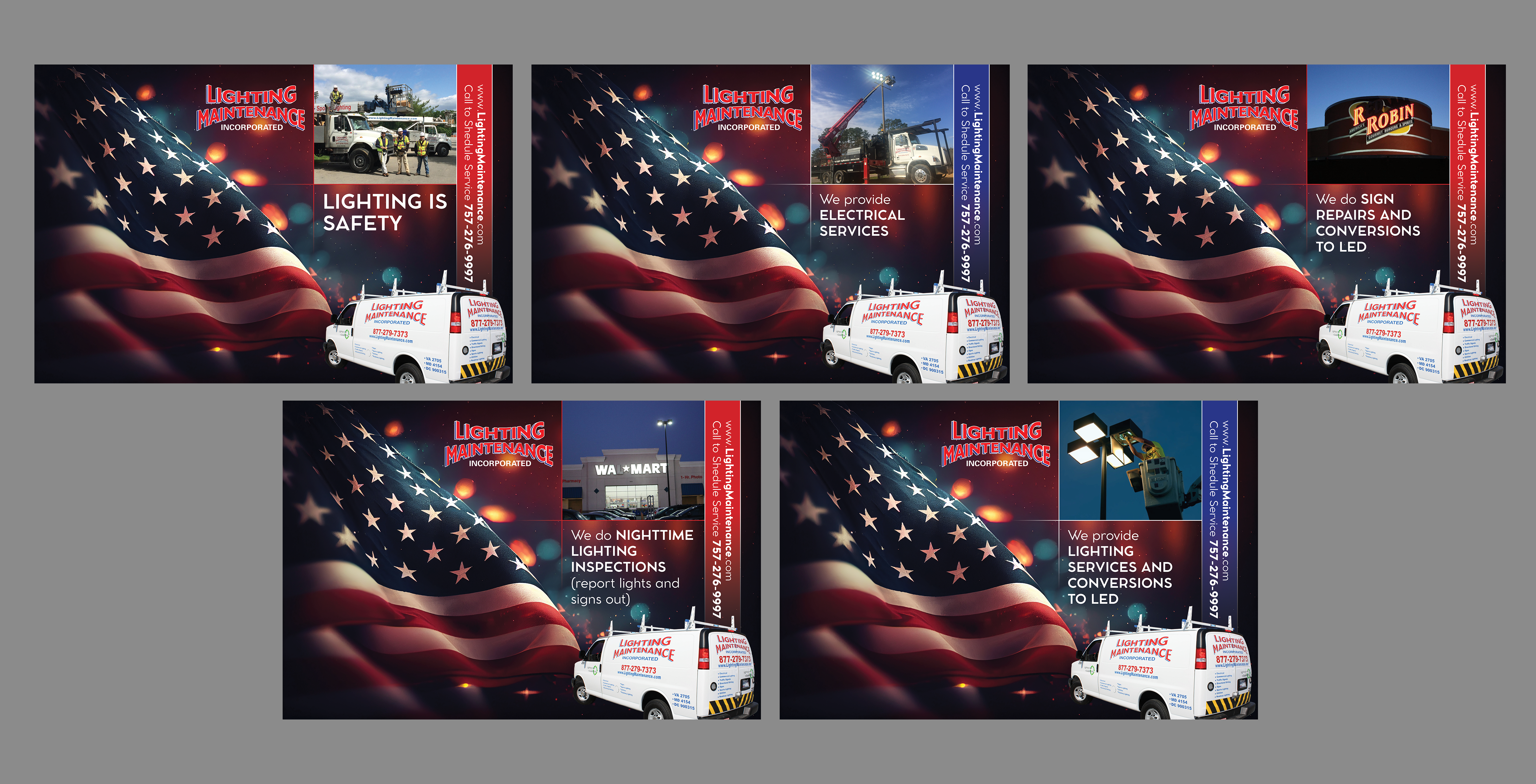 Design de Carte Postale par Murmu Designs pour Lighting Maintenance Inc | Design #33546871