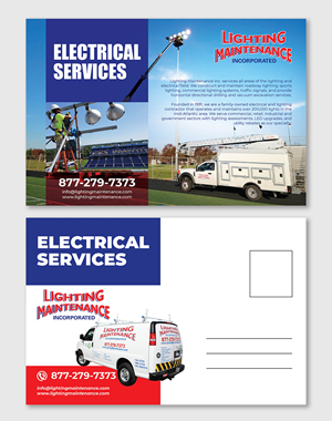 Postcard Design by YourLogoMaster for Lighting Maintenance Inc | Design: #33525775