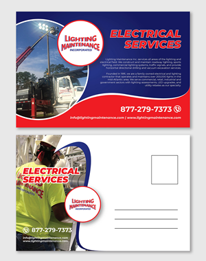 Postcard Design by YourLogoMaster for Lighting Maintenance Inc | Design: #33525776