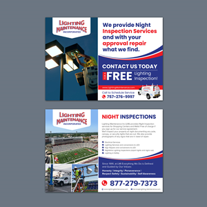 Design de Carte Postale par GraphicMonster pour Lighting Maintenance Inc | Design #33521453
