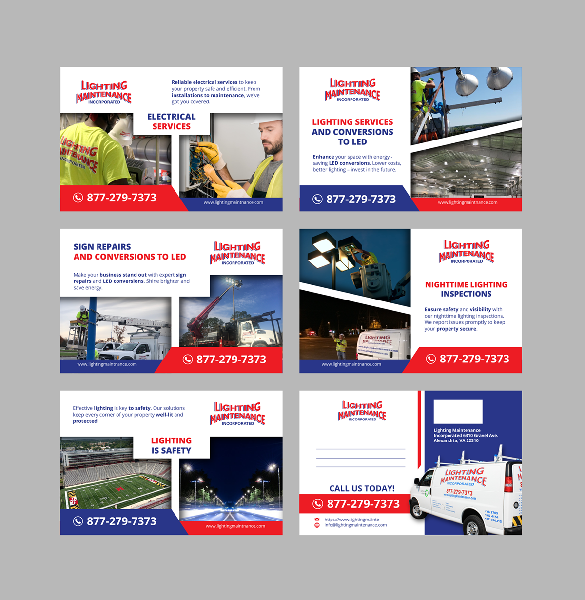 Postcard Design by sumdes for Lighting Maintenance Inc | Design #33544527