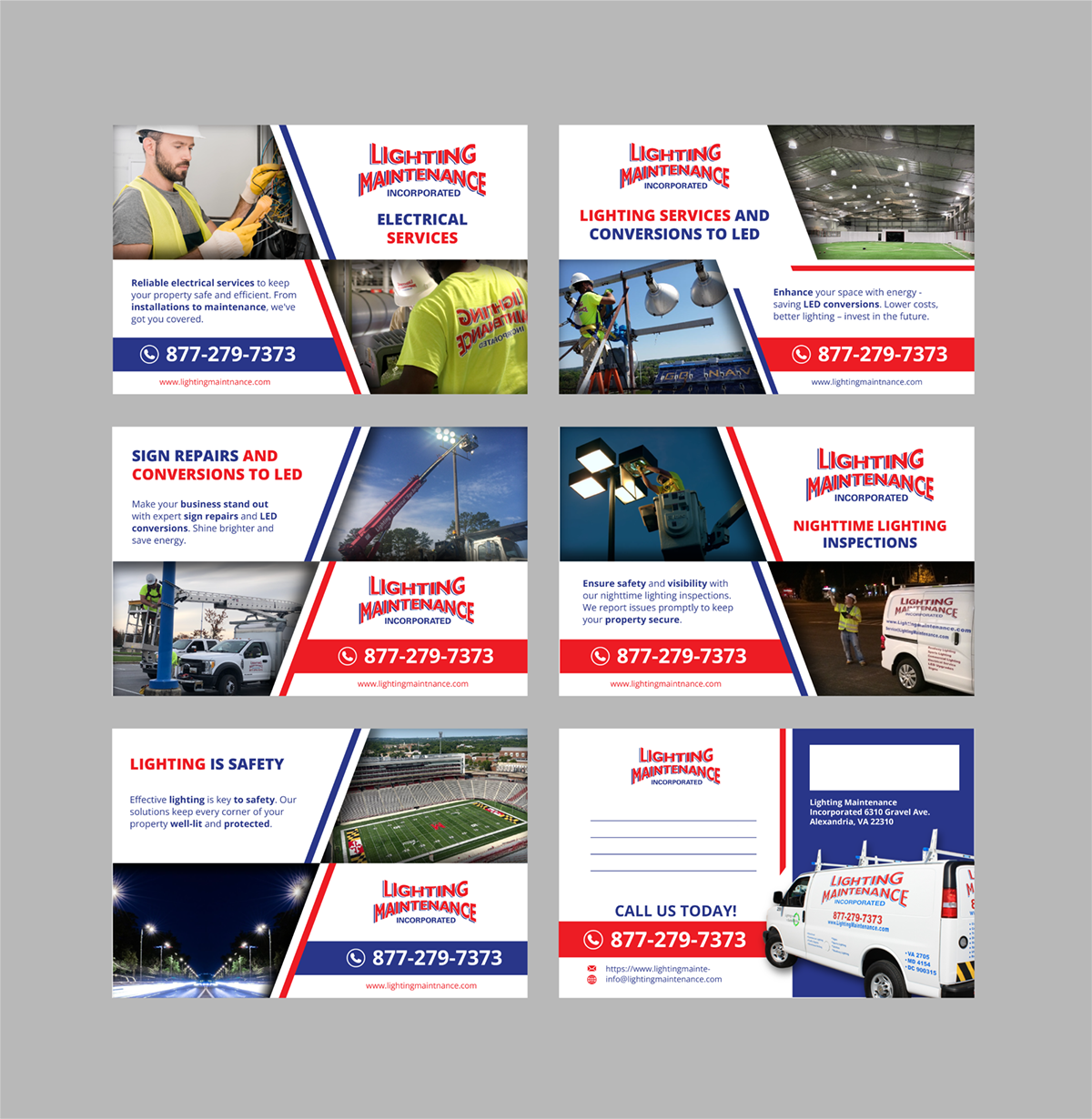 Design de Carte Postale par sumdes pour Lighting Maintenance Inc | Design #33548519