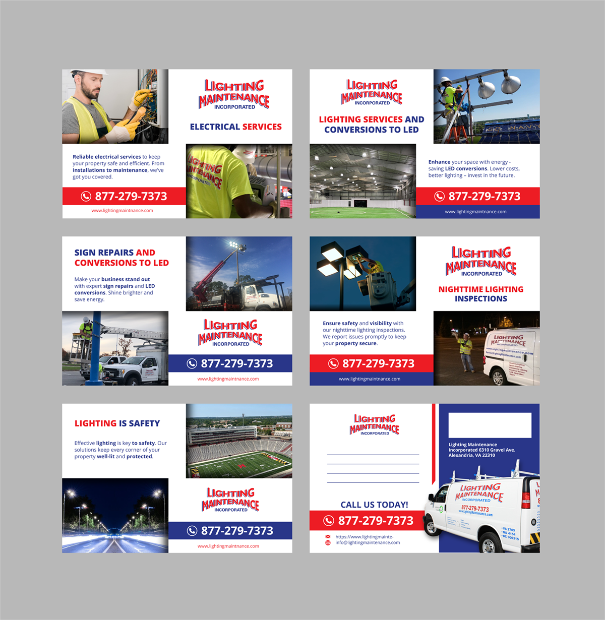 Postcard Design by sumdes for Lighting Maintenance Inc | Design #33548576