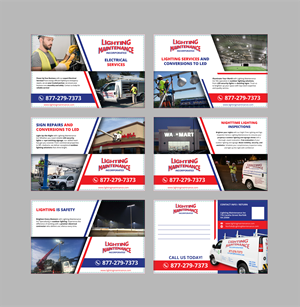 Postcard Design by sumdes for Lighting Maintenance Inc | Design: #33653672