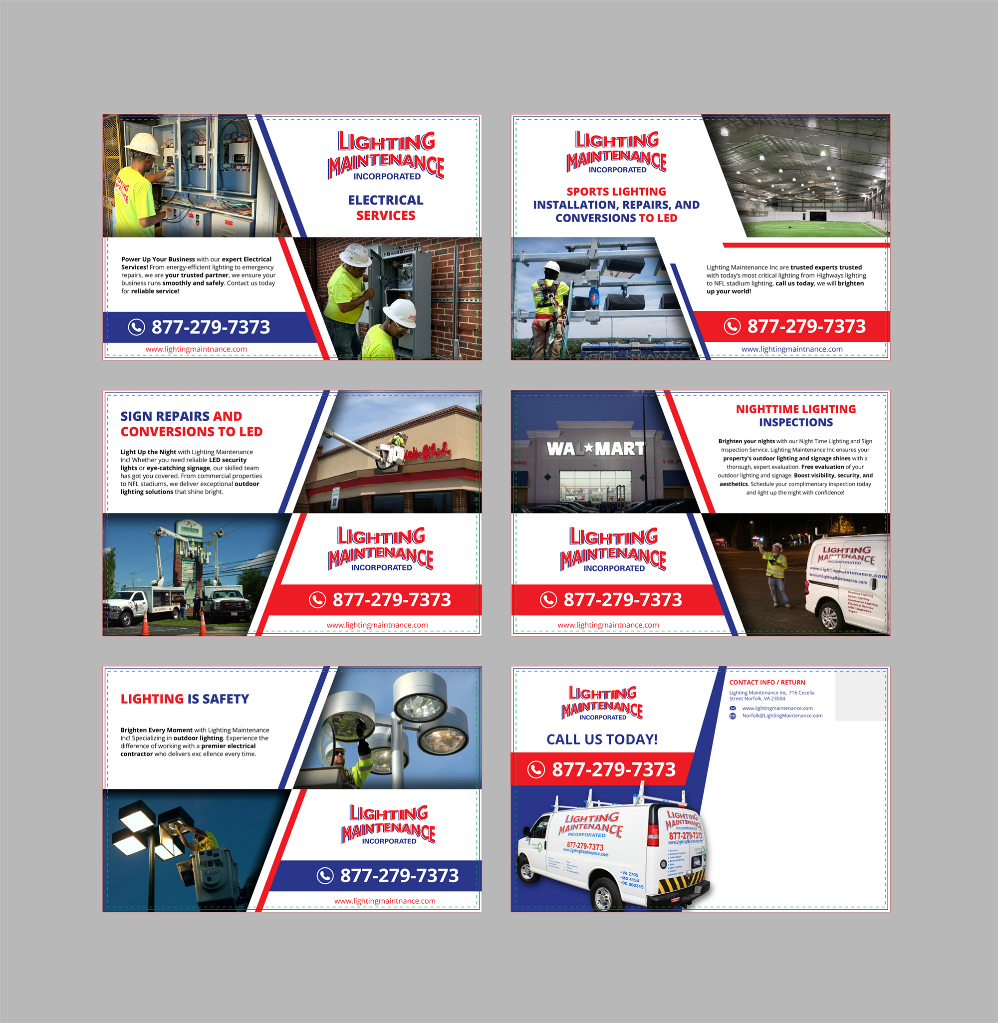 Postcard Design by sumdes for Lighting Maintenance Inc | Design #33759711