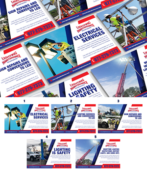 Design de Carte Postale par Juuri pour Lighting Maintenance Inc | Design #33537769