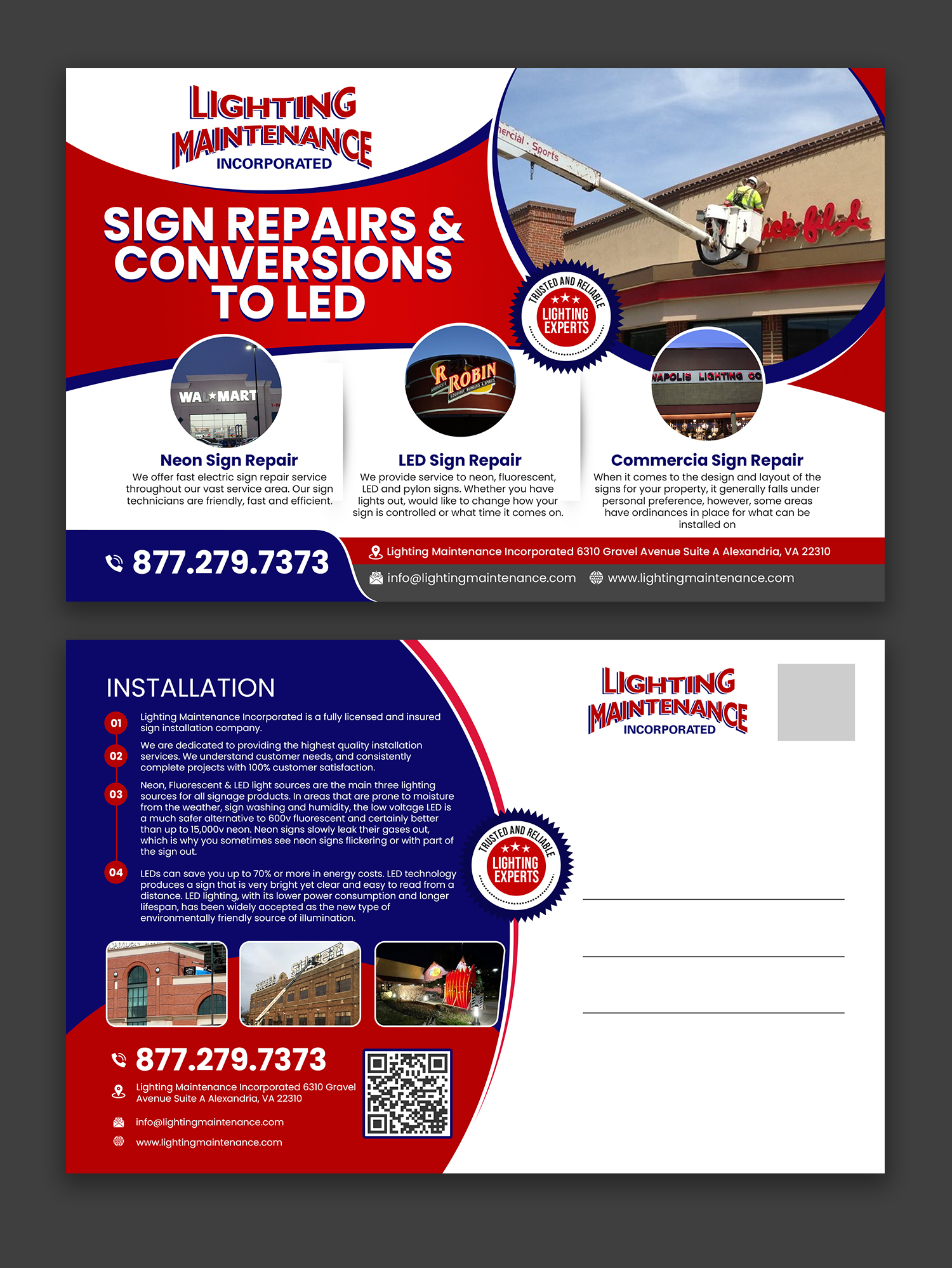 Postcard Design by debdesign for Lighting Maintenance Inc | Design #33501543