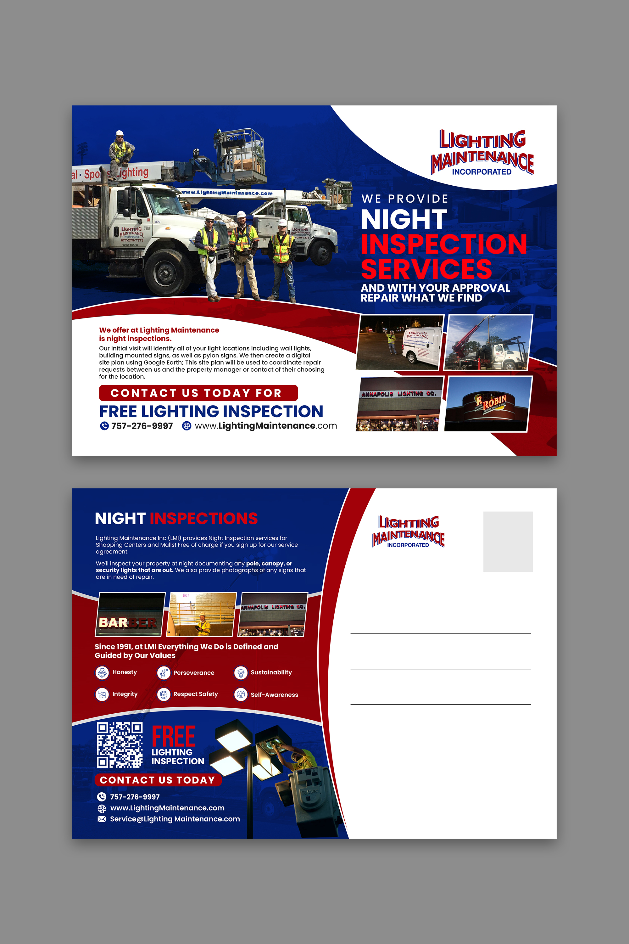 Design de Carte Postale par debdesign pour Lighting Maintenance Inc | Design #33503164